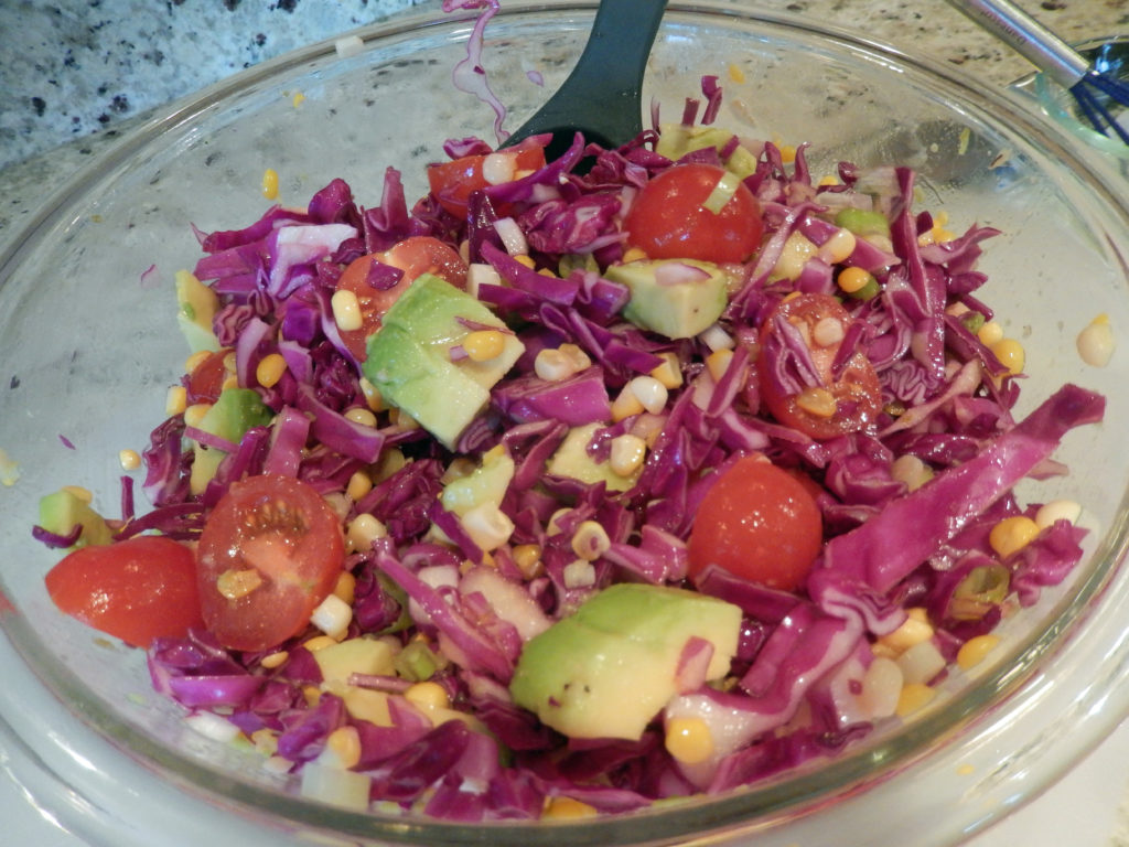 Vegetables of Summer – Tomato, Corn, and Red Cabbage Salad | Why Go Out ...